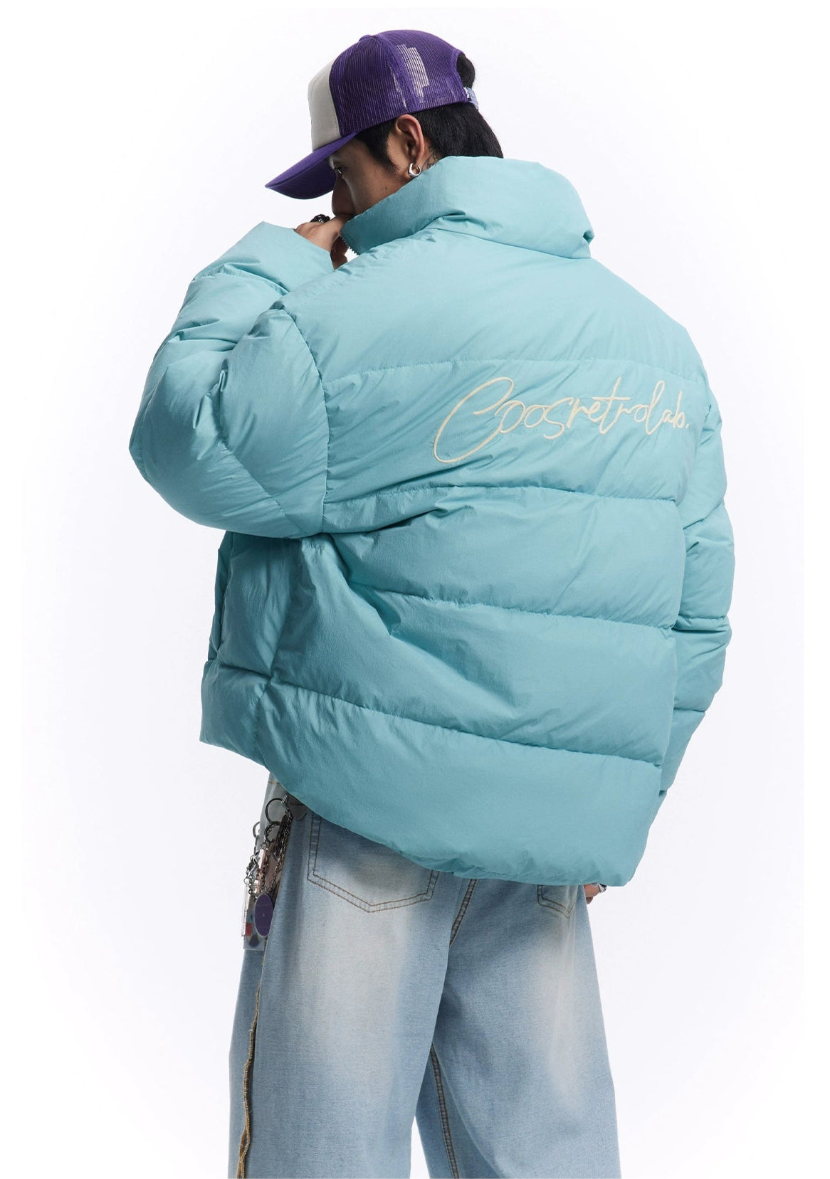 CoosRetro Embroidery Puffer Jacket