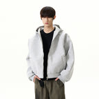 Cleanfit Deconstructed Cotton Padded Zip-Up Hoodie