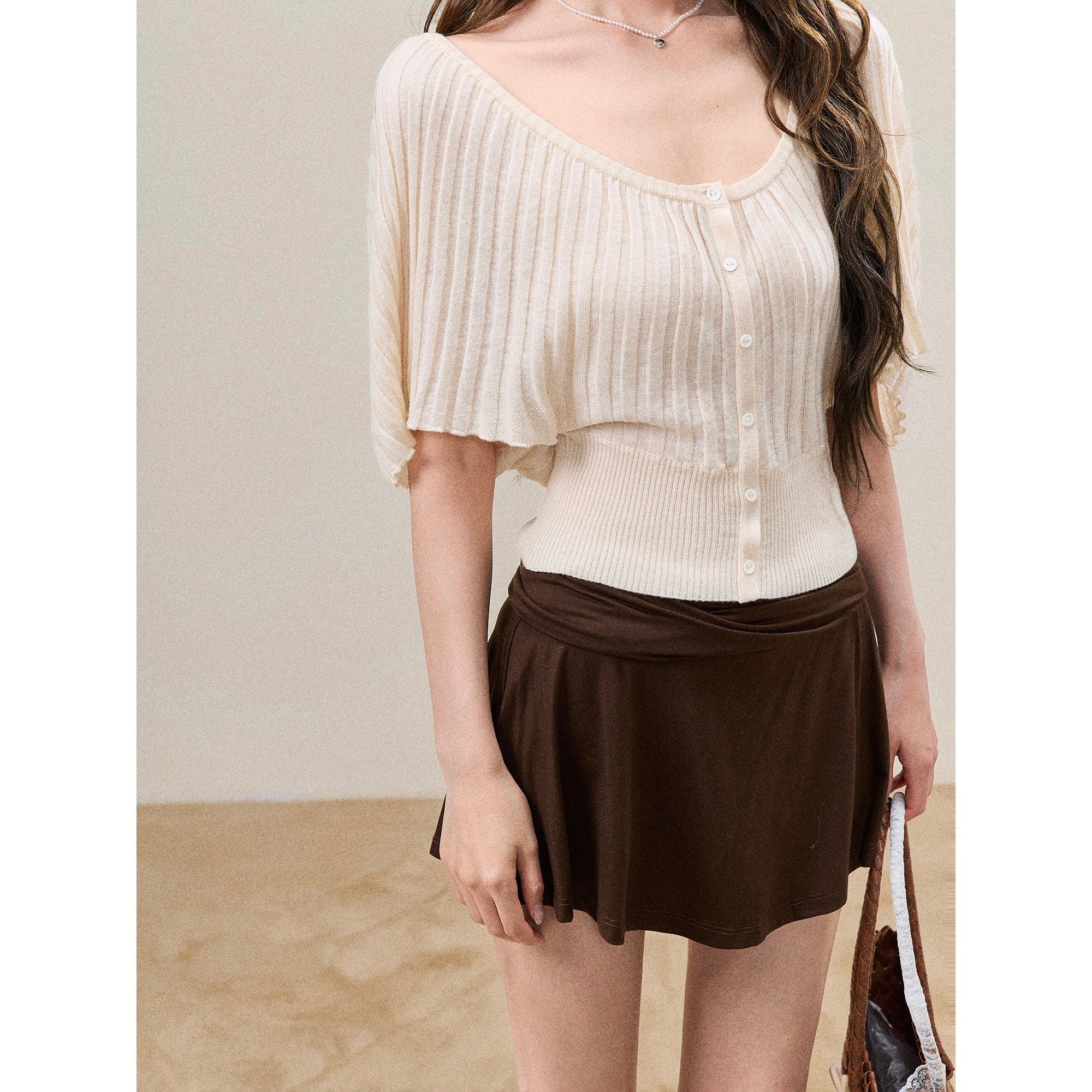 Crew Knitted Short-Sleeved Top