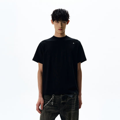 Simple Polaris Cropped Embroidered Tee