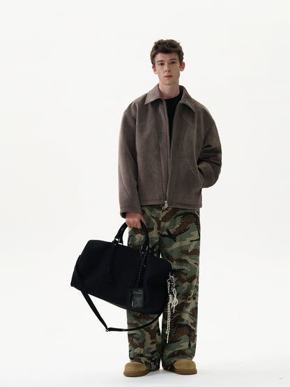 Lined Thicken Lapel Collar Jacket