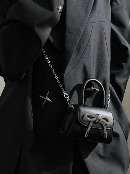 Girly Bow Mini Chain Crossbody Bag