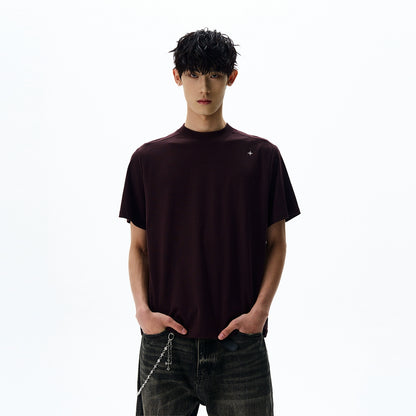 Simple Polaris Cropped Embroidered Tee