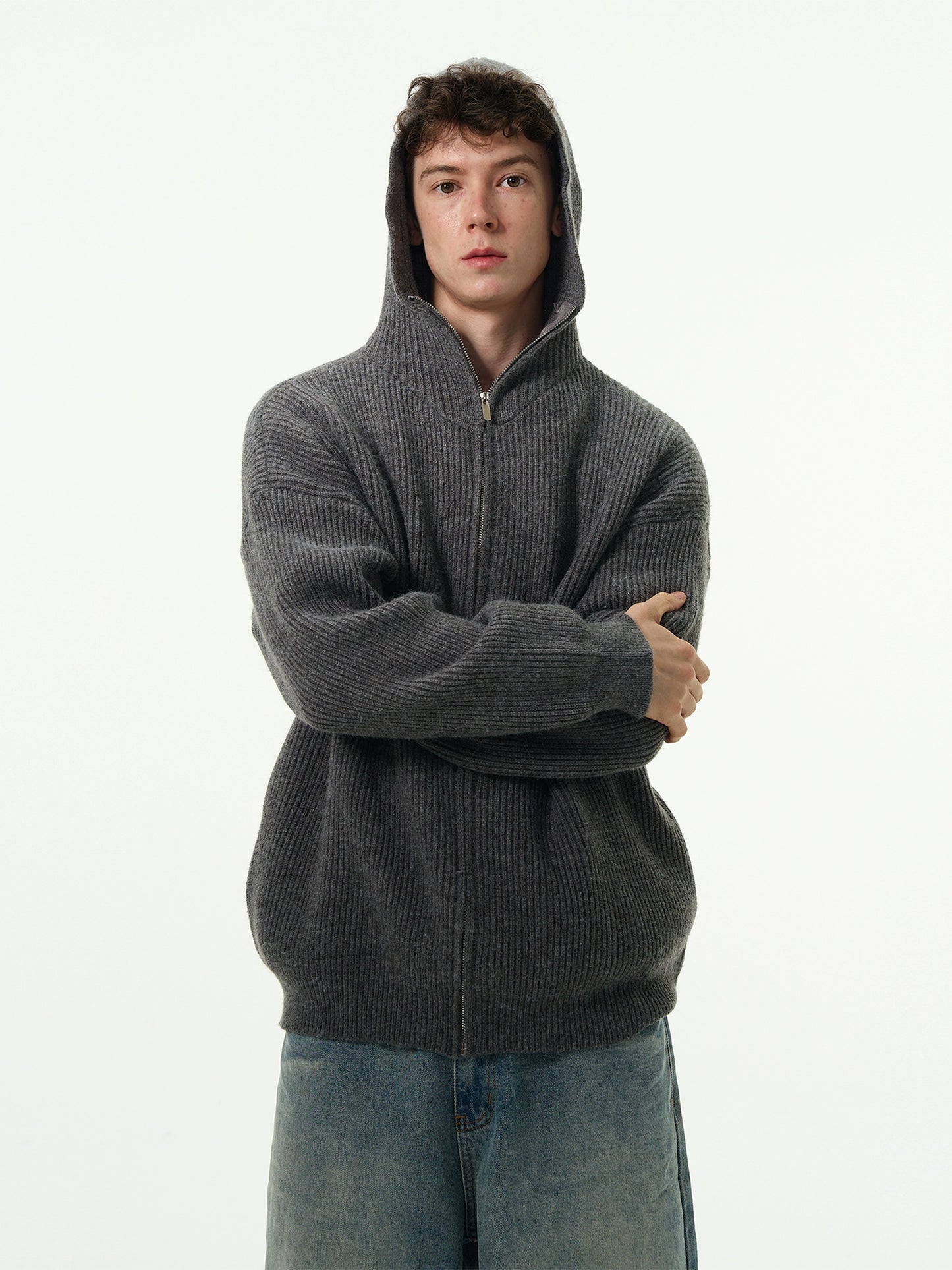 Hooded Sweater Cardigan Jacket