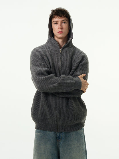 Hooded Sweater Cardigan Jacket