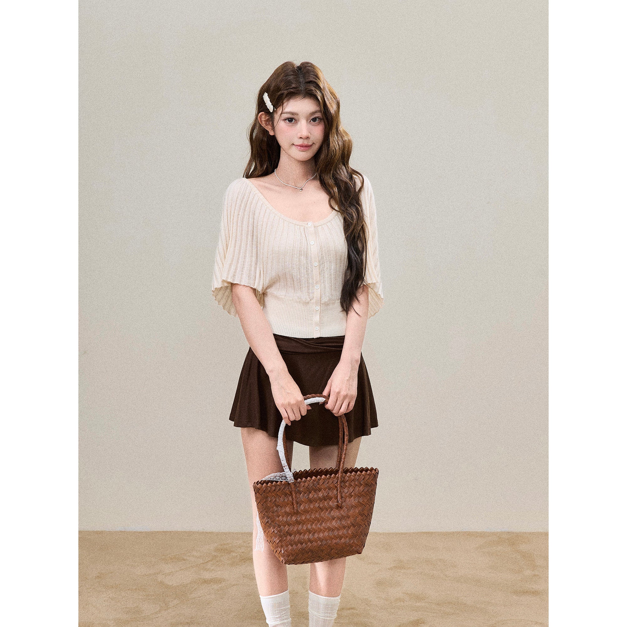 Crew Knitted Short-Sleeved Top
