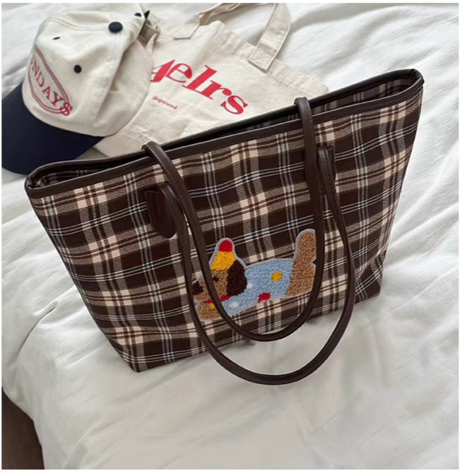 Capacious Caro Puppy Tote Bag