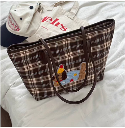 Capacious Caro Puppy Tote Bag