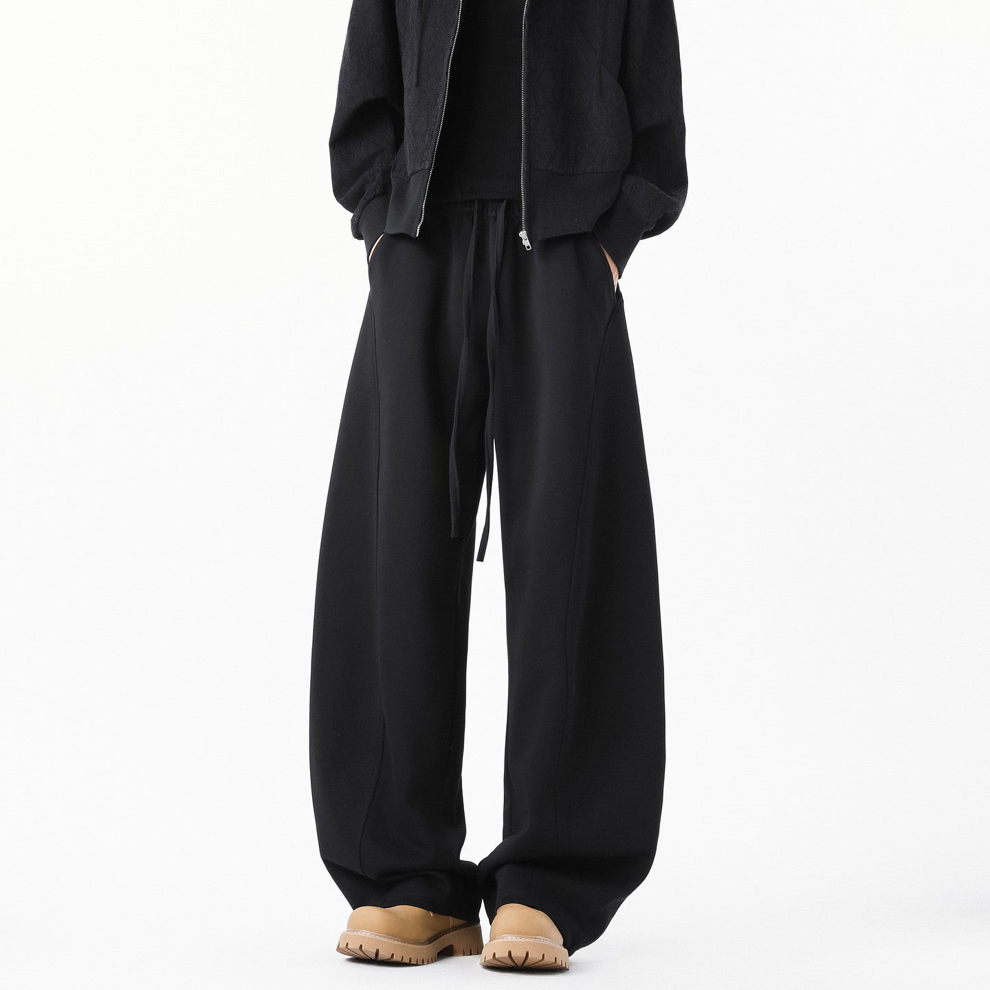 Minimal Curve Wide-Leg Pants