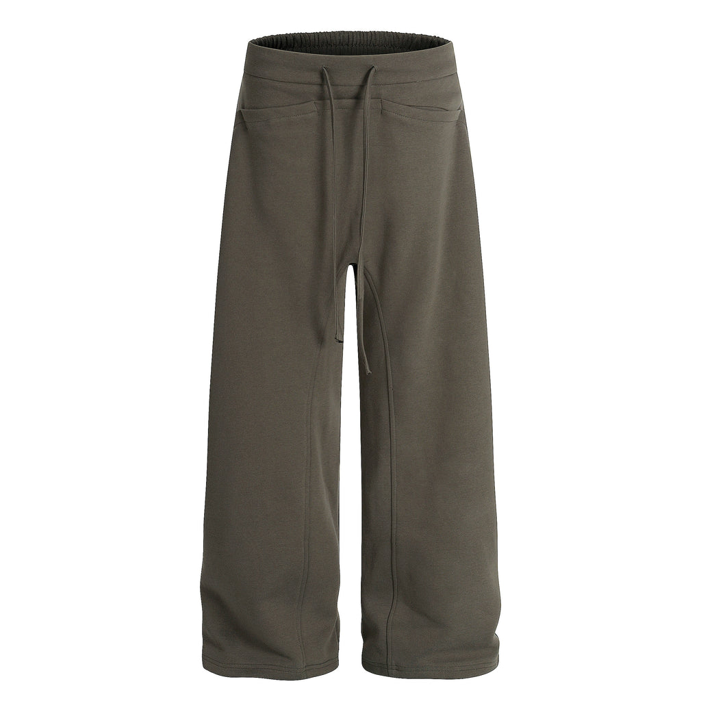 Retro Curved Stitching Sweatpants