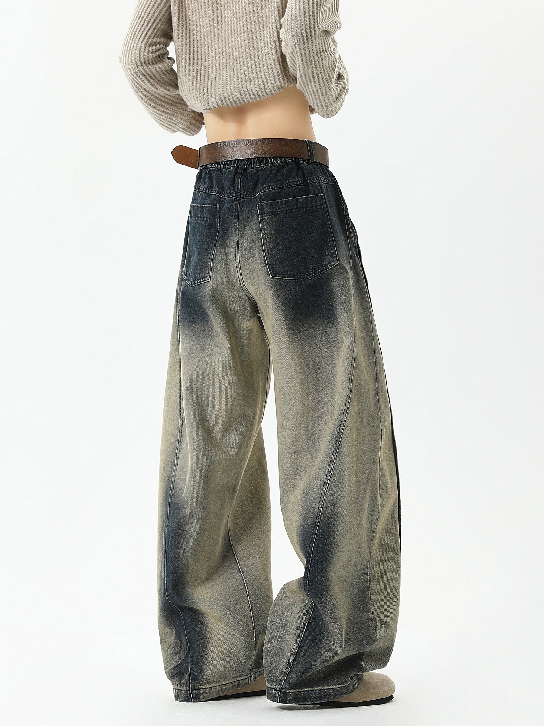 Street Vibe Casual Loose Distressed Wide Leg Jeans