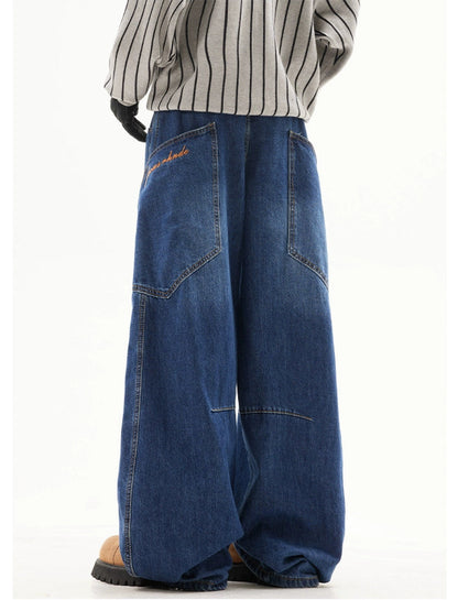 Wide Side Pocket Cropped Wide Jeans