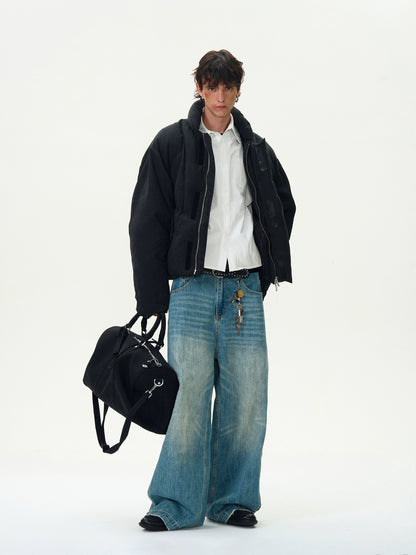Puffer Cotton Padded Stand Up Collar Jacket
