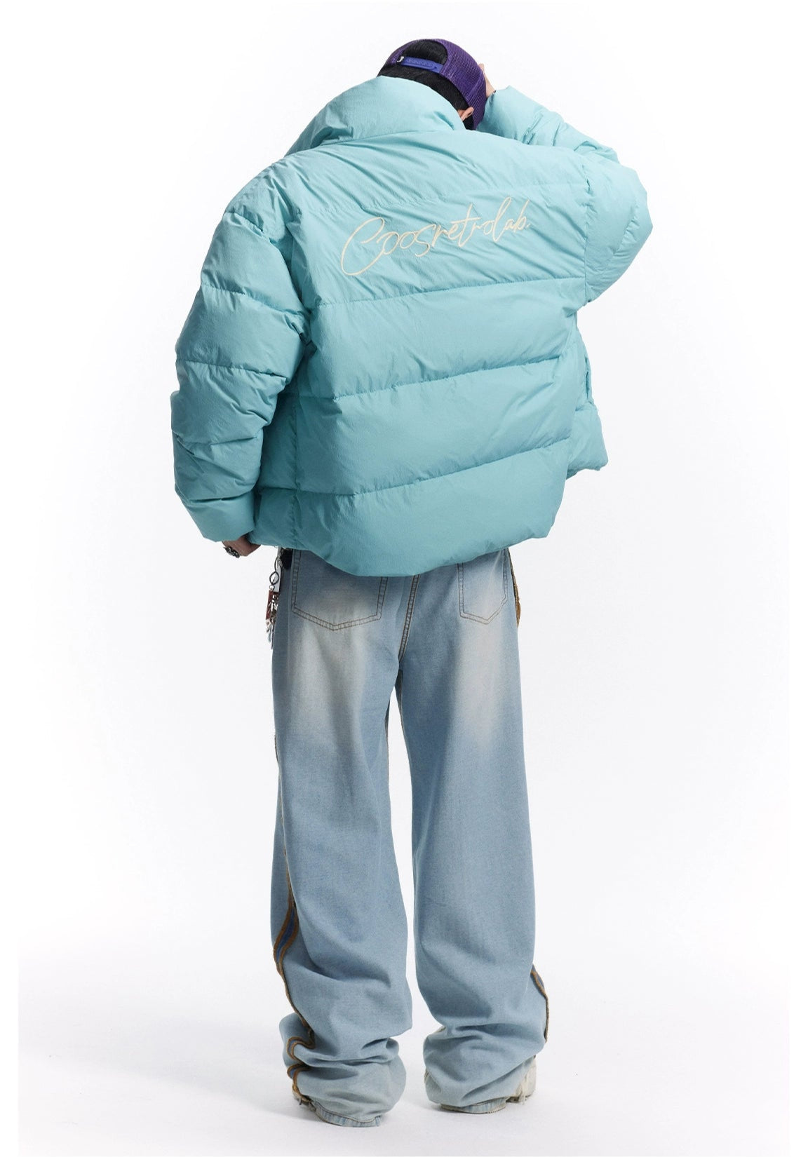 CoosRetro Embroidery Puffer Jacket