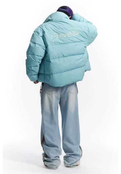 CoosRetro Embroidery Puffer Jacket