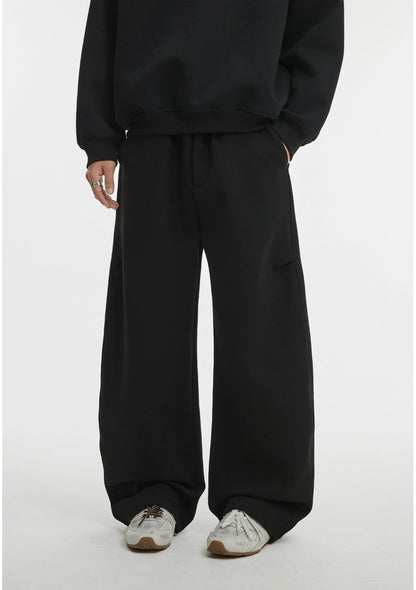 Basic Drawstring Straight Leg Loose Pants