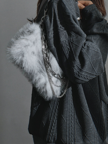 Fur Plush One Shoulder Underarm Bag