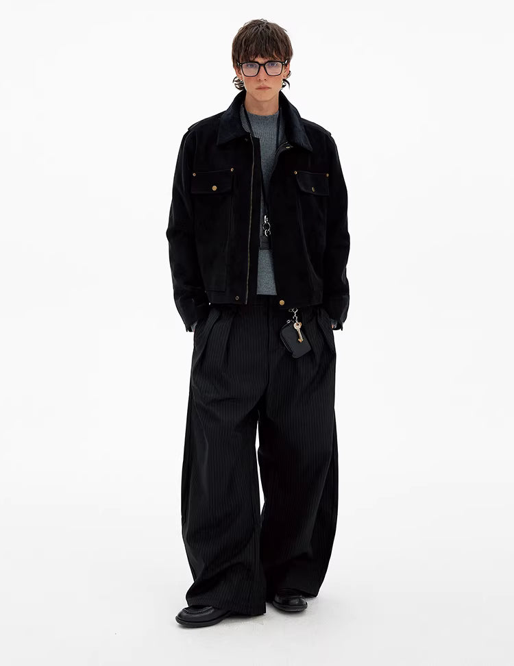 Vintage Deconstructed Suede Corduroy Jacket