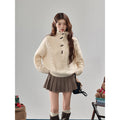 Cream Turtleneck Sweater