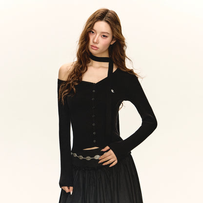 Retro Design Sense Slim Fit Knit Cardigan