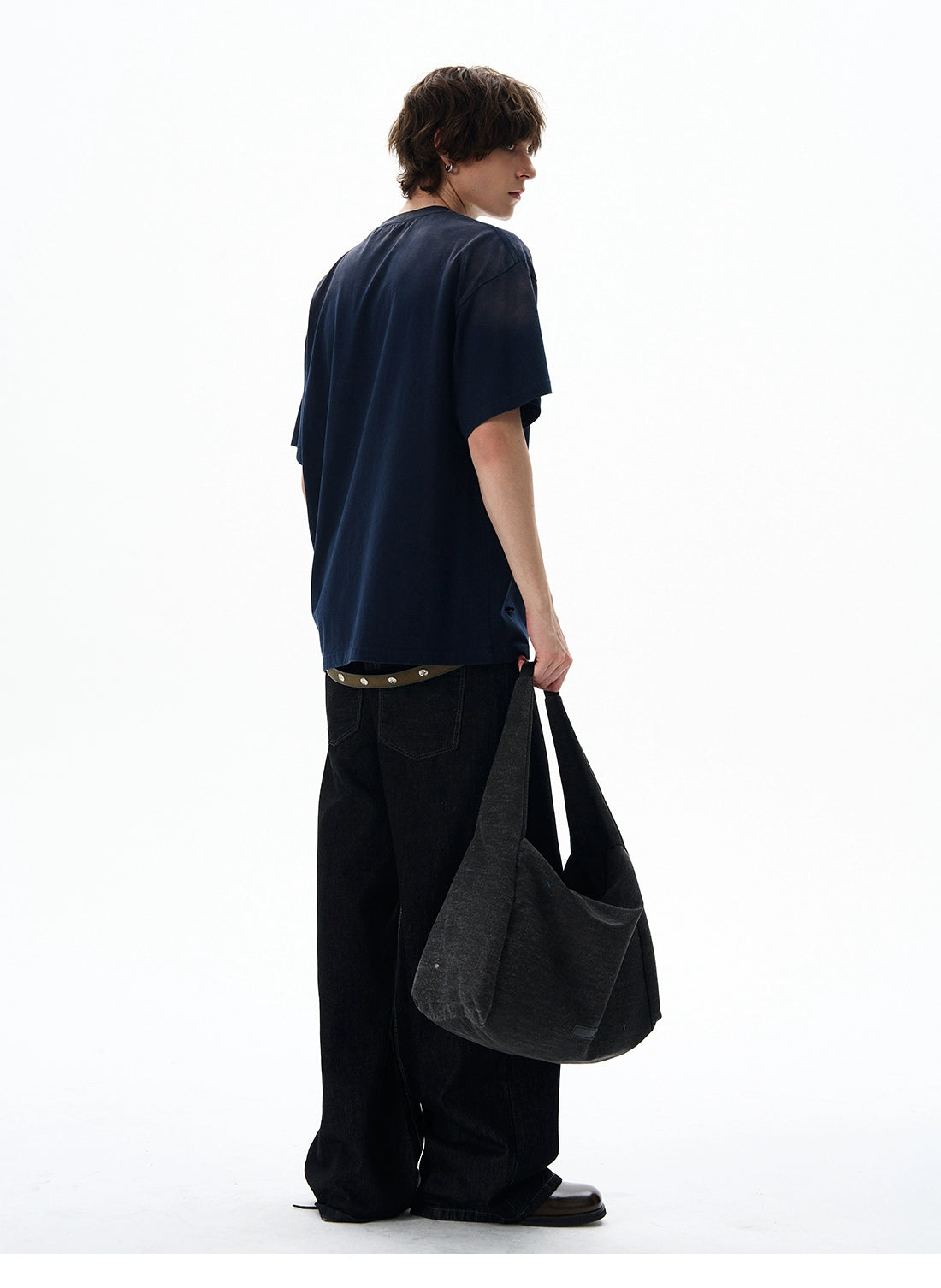 Retro Mottled Label Print Tee