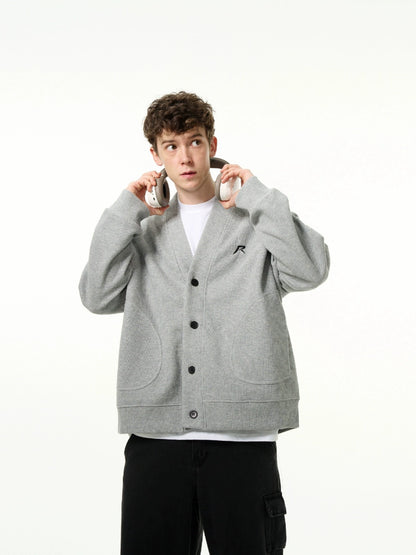 Casual V-Neck Button Cardigan