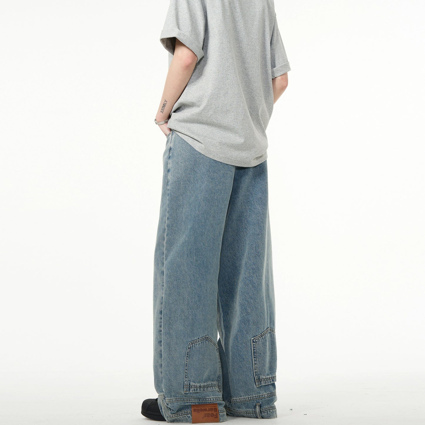 You Wear Your Pants Backwards Wide-leg Jeans