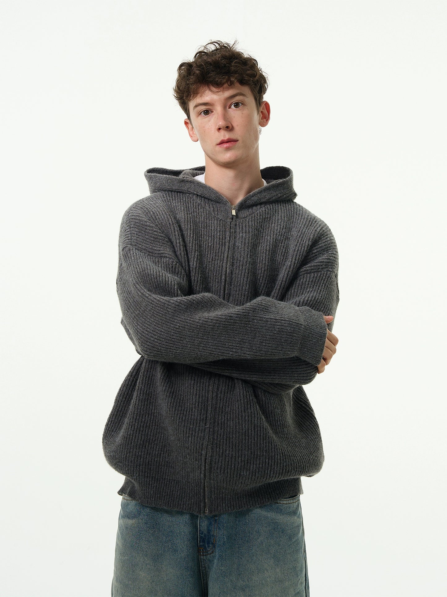 Hooded Sweater Cardigan Jacket