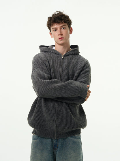Hooded Sweater Cardigan Jacket