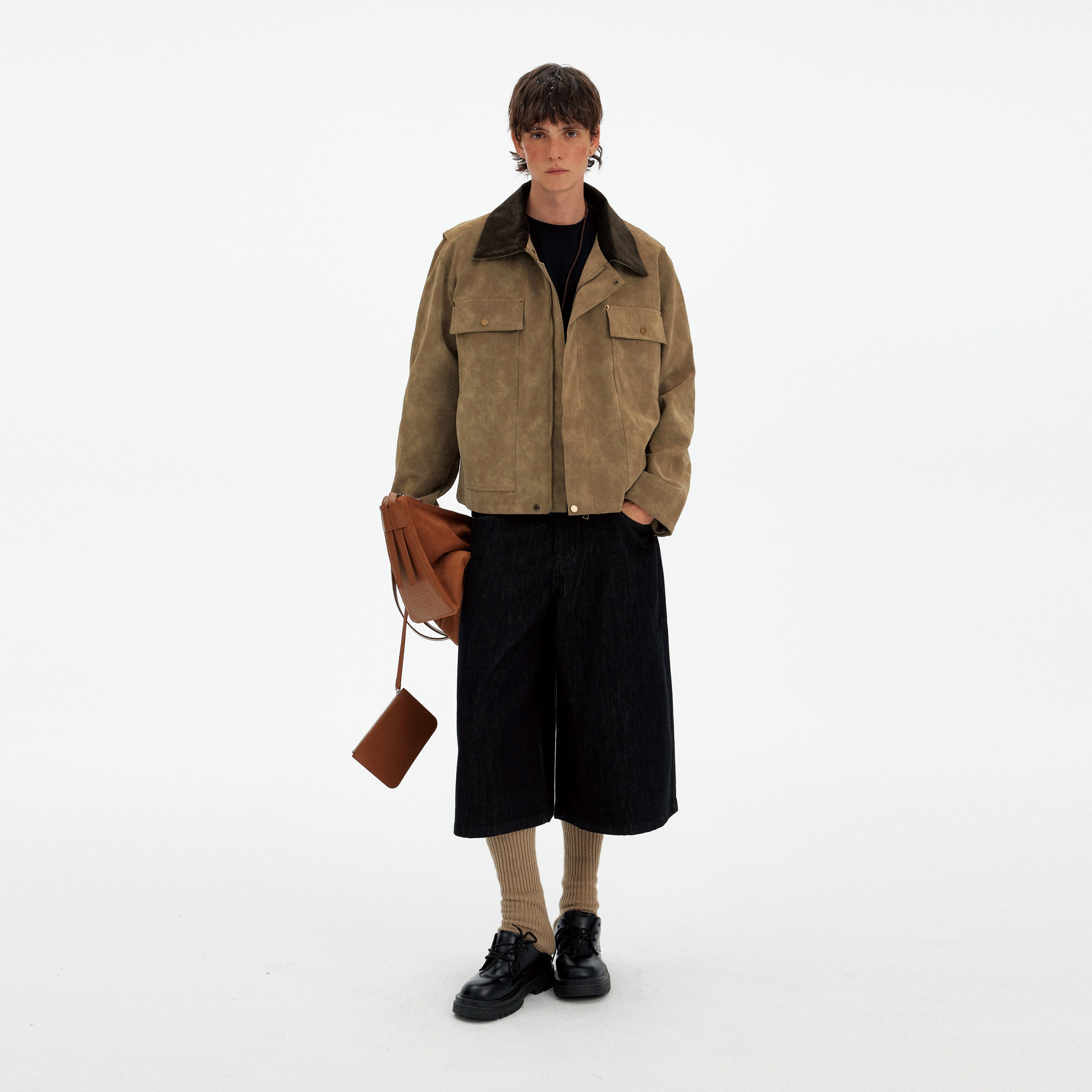 Vintage Deconstructed Suede Corduroy Jacket