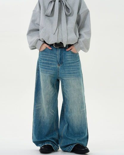 Classic Blue Washed Baggy Jeans