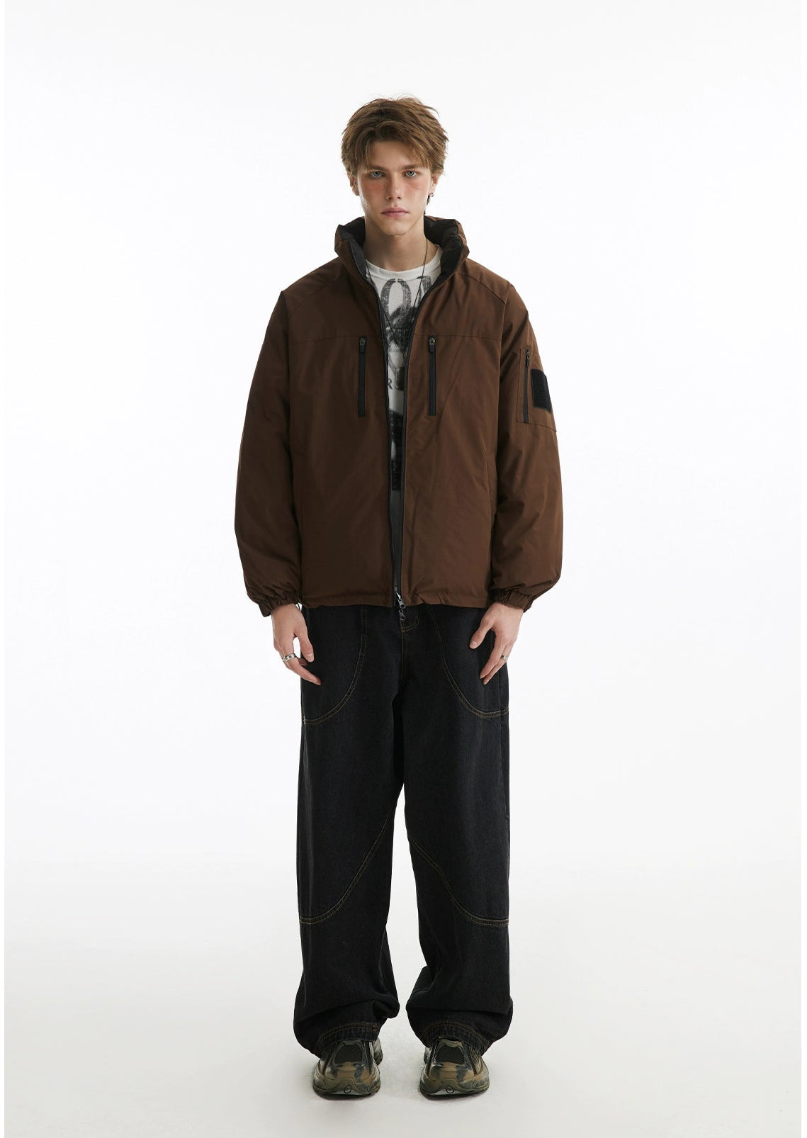 Reversible Thickened Down Puffer Jacket