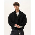 Twill Boxy Fit Stand Collar Jacket