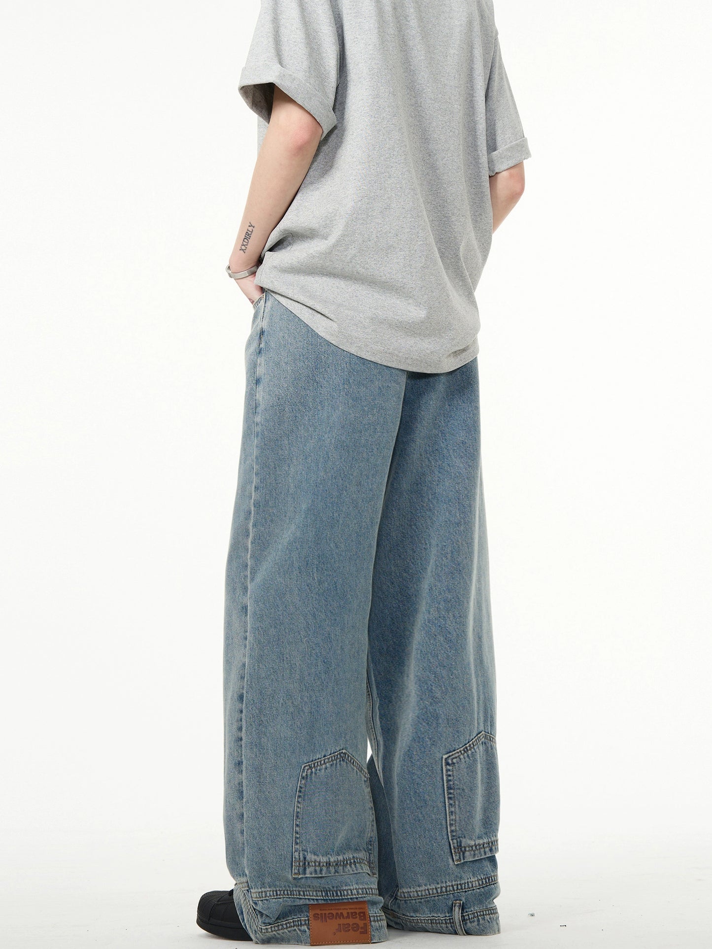 You Wear Your Pants Backwards Wide-leg Jeans