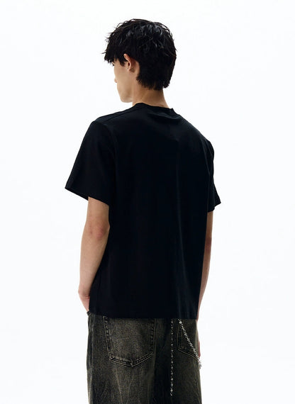 Simple Polaris Cropped Embroidered Tee