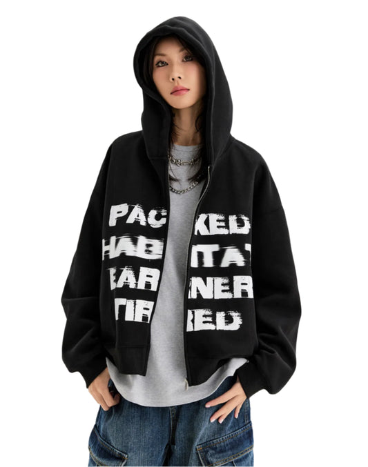Cardigan Sweatshirt Couple Cleanfit Hooded Long Sleeve Jacket