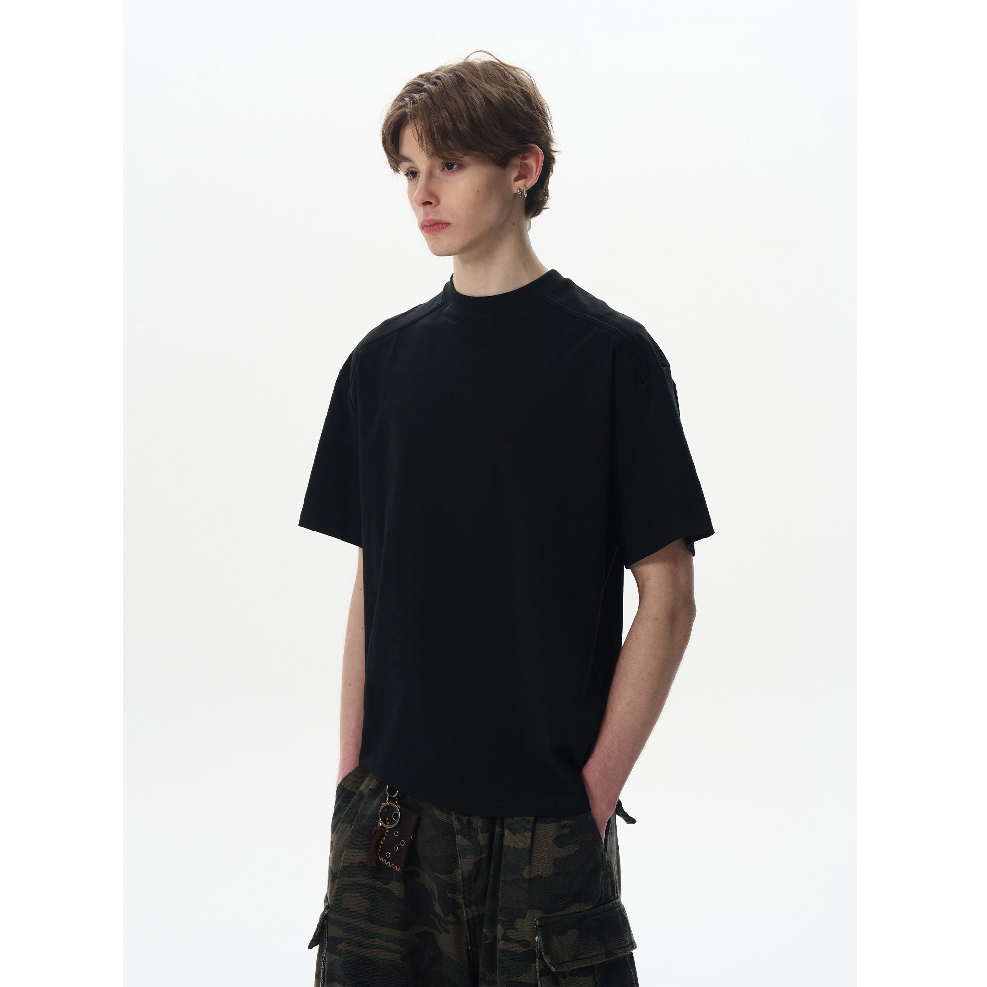 Sorona Cool Fabric Boxy Fit Deconstructed T-shirt