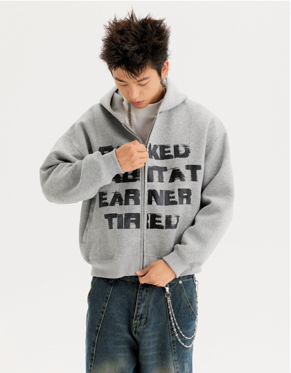 Cardigan Sweatshirt Couple Cleanfit Hooded Long Sleeve Jacket