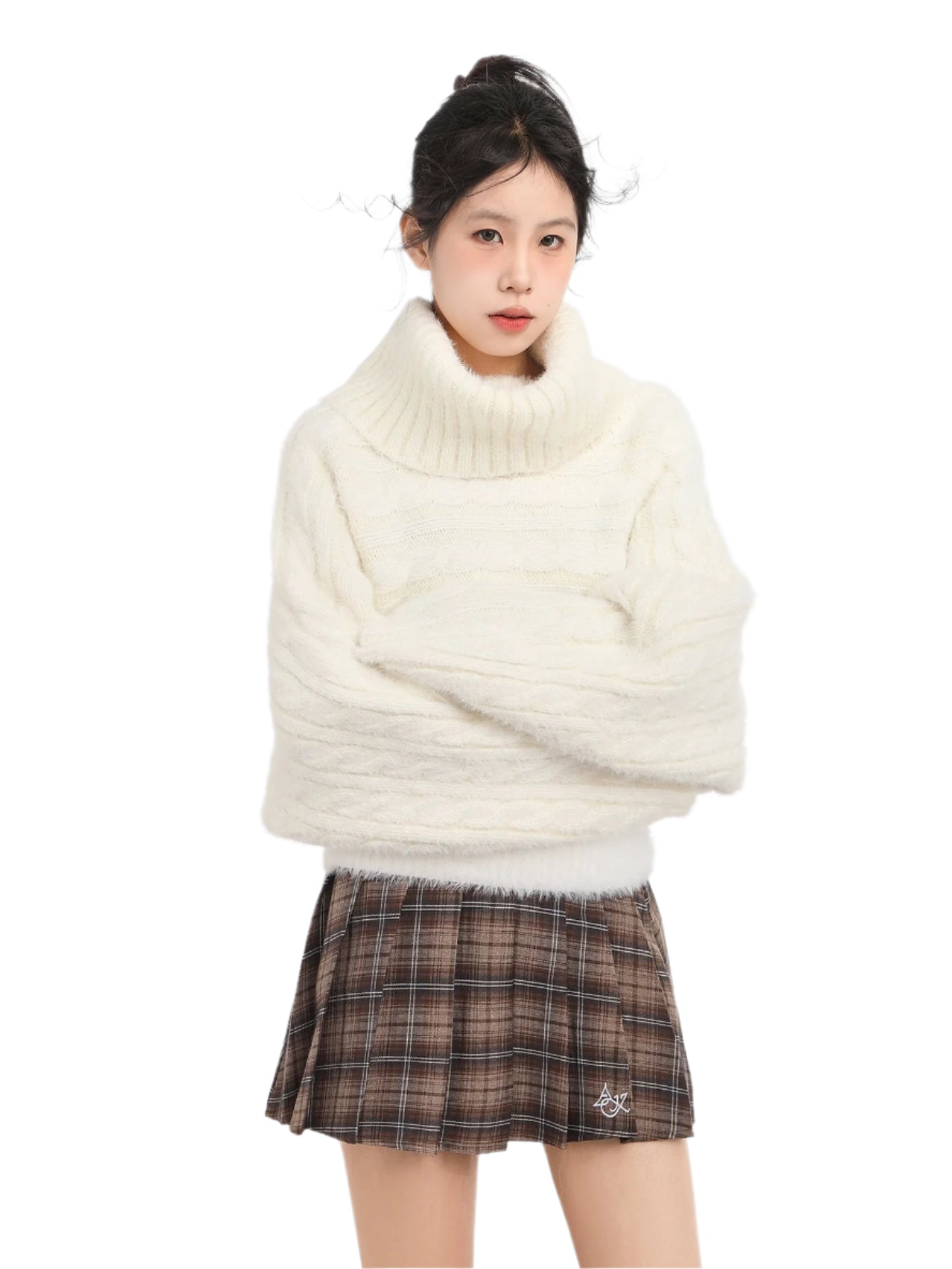 Velvet High Neck Sweater
