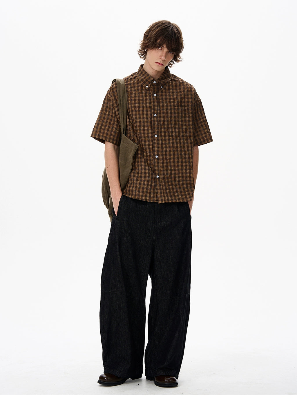 American Brown Plaid Shirt