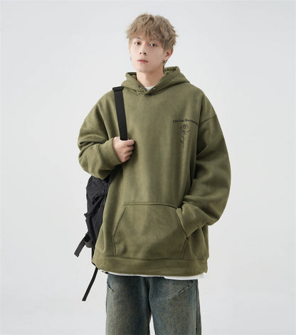 520gsm Heavy Suede Rose Devoré Hoodie
