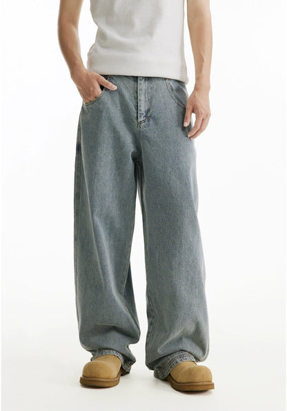 Cleanfit Washed Retro Loose Jeans