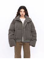 American Stand Collar Short Down Puffer Jacket