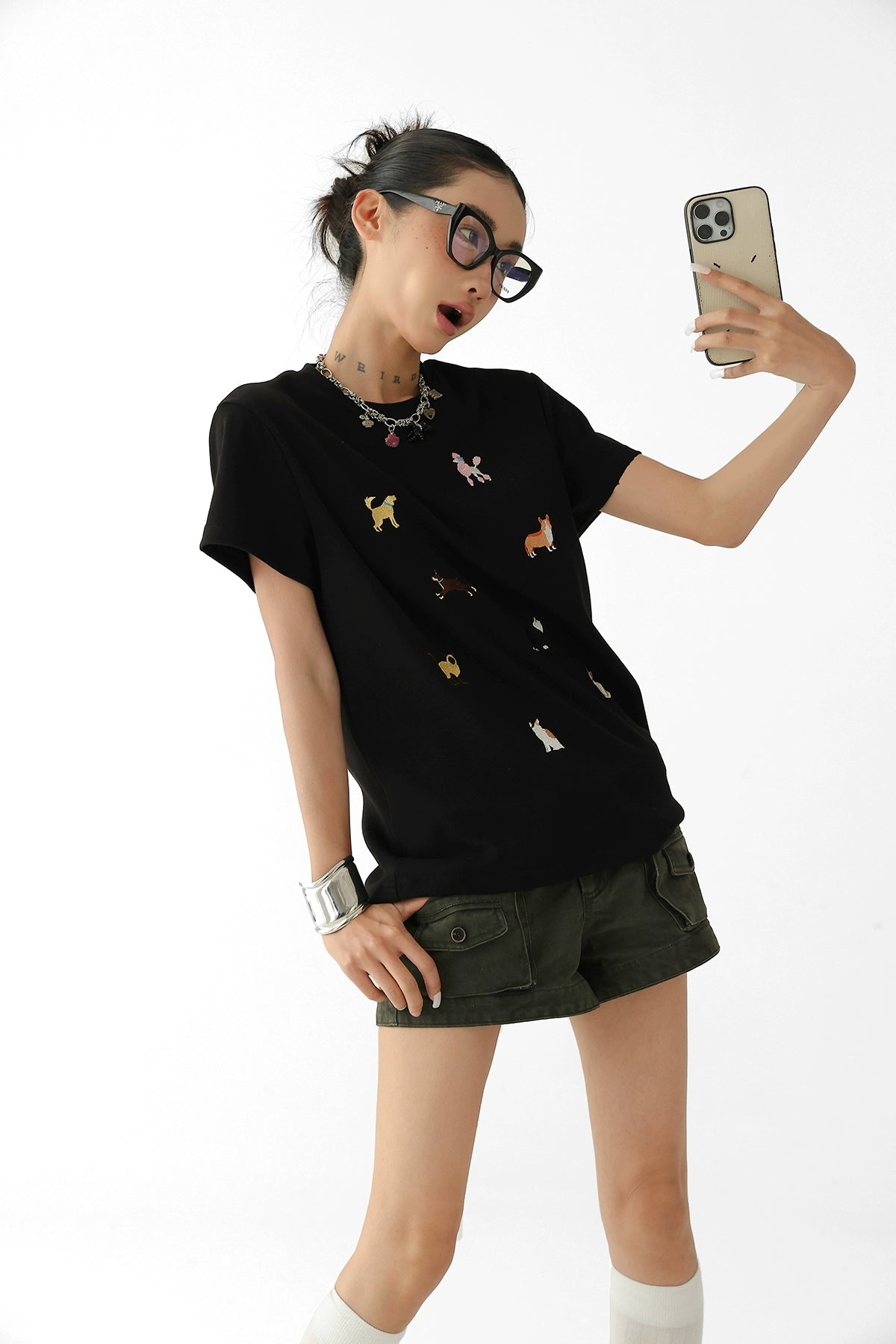 Fun Puppy Embroidered Tee