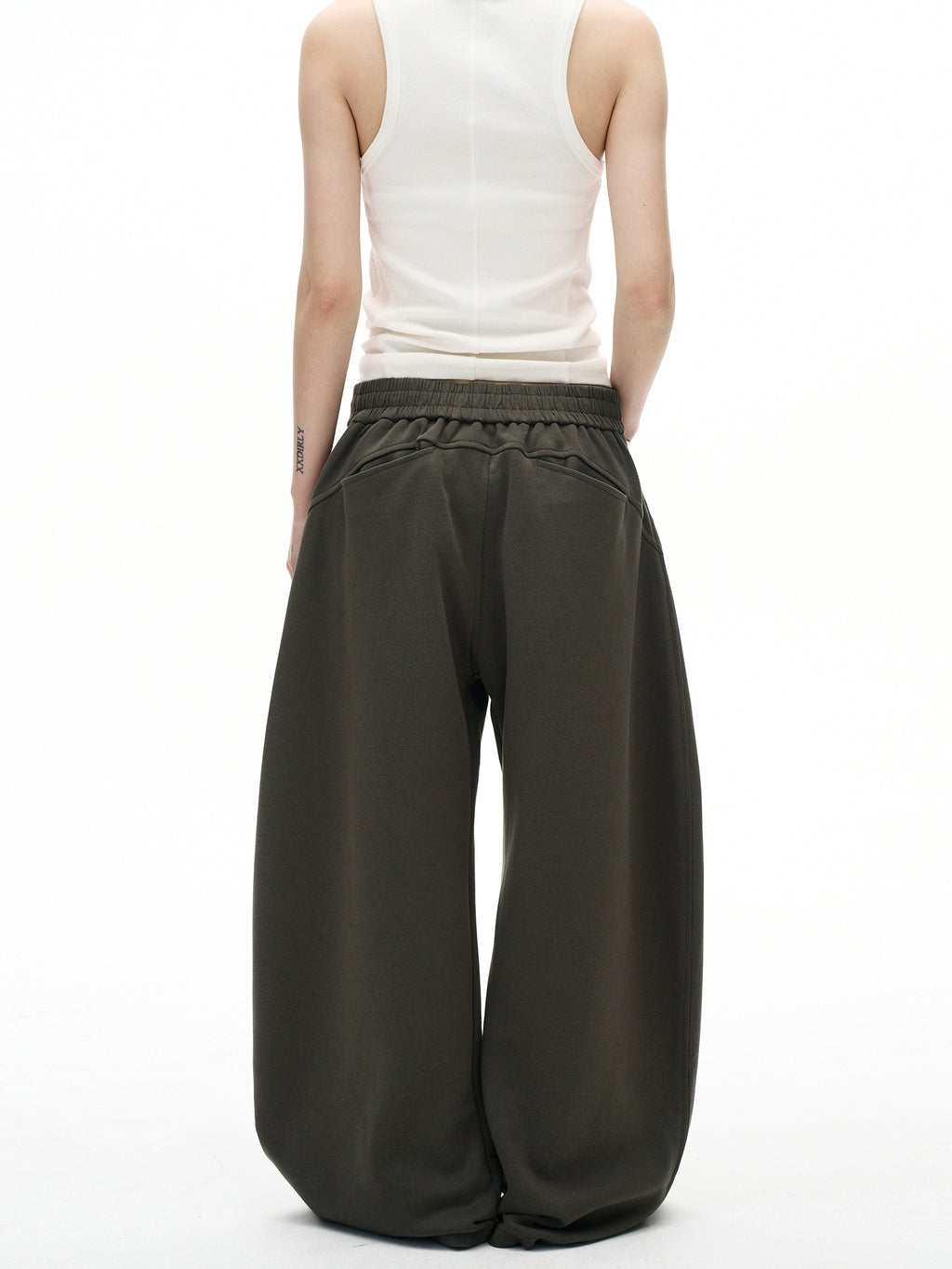 Retro Curved Stitching Sweatpants