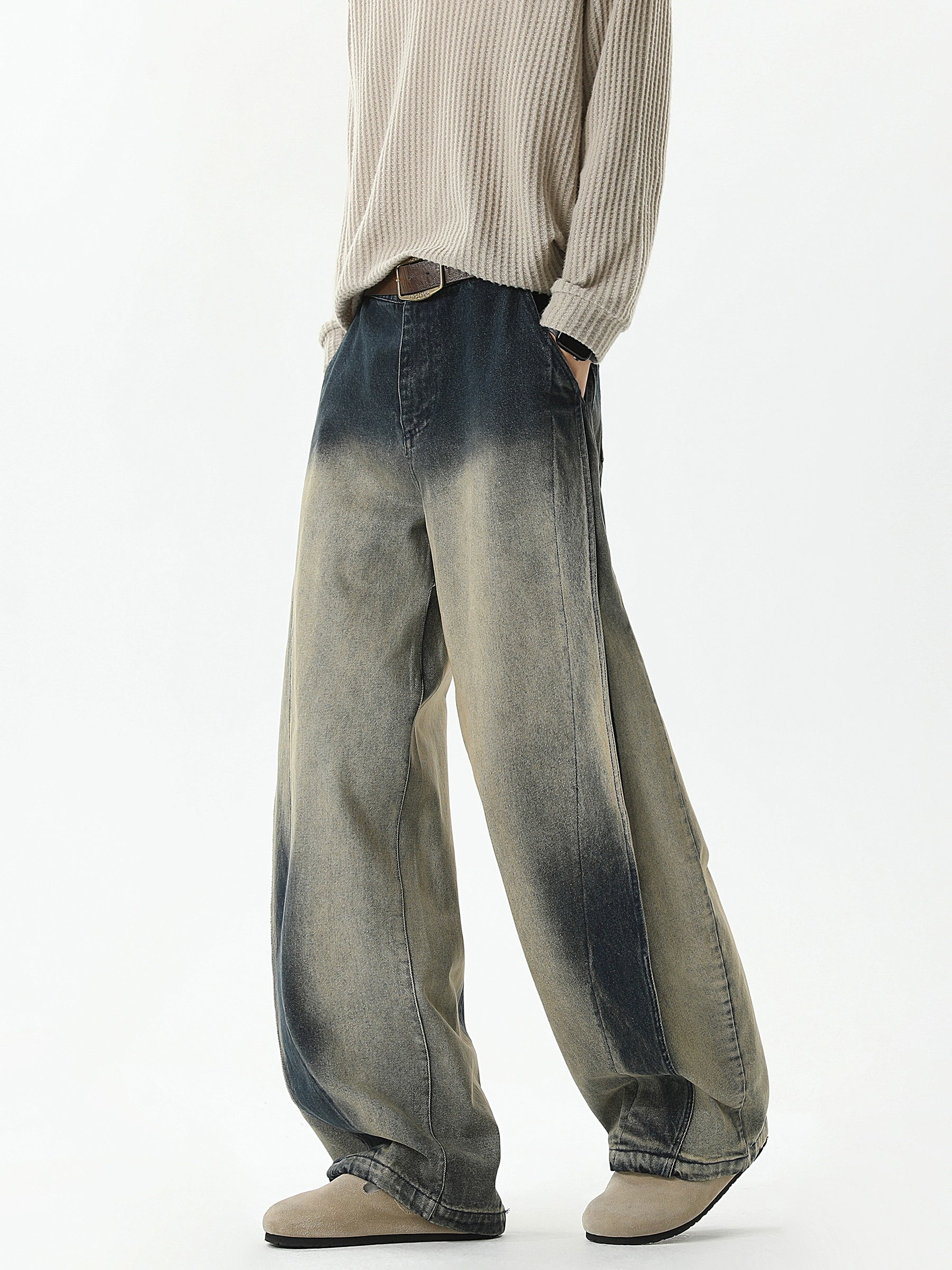 Street Vibe Casual Loose Distressed Wide Leg Jeans