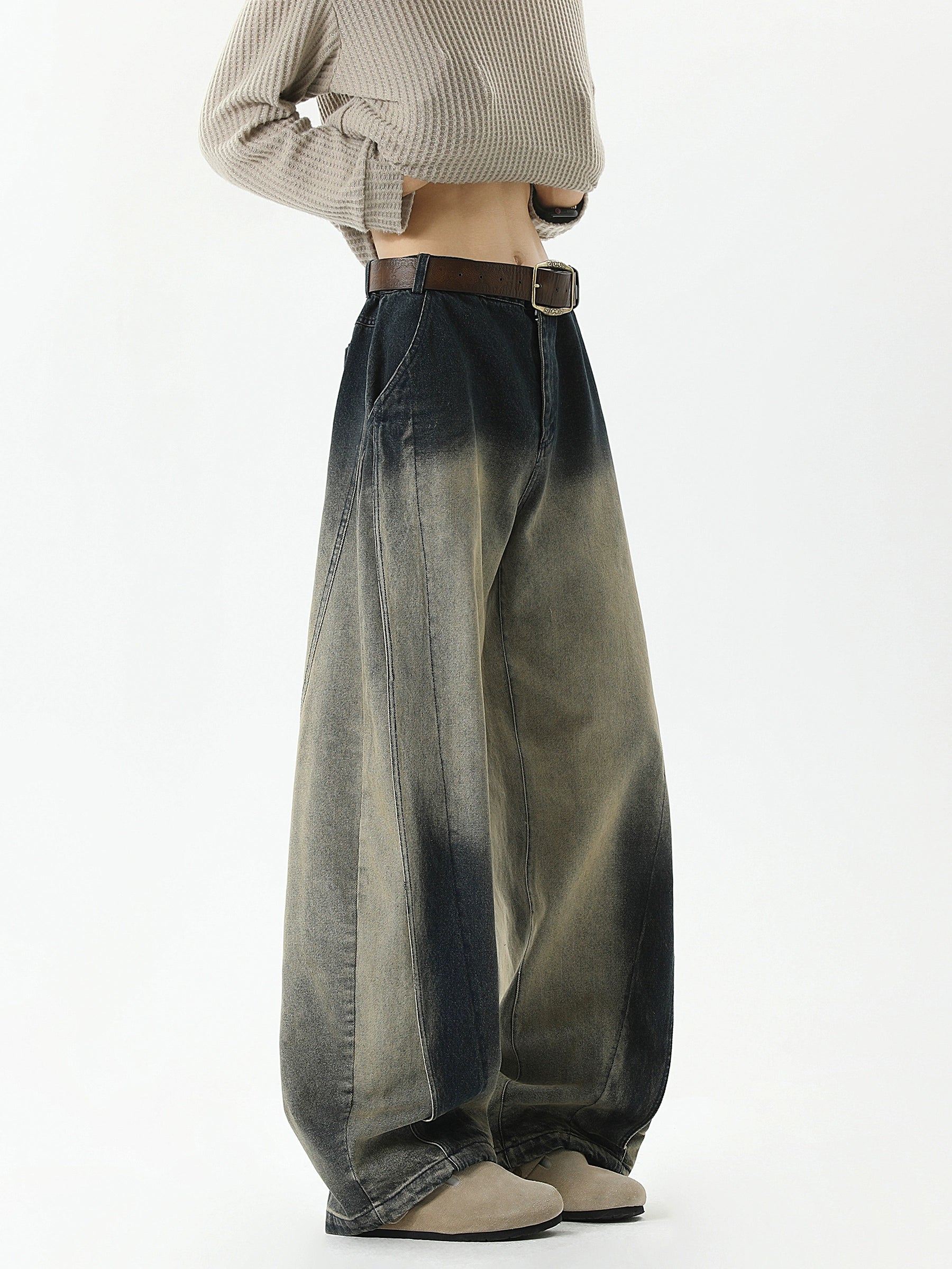 Street Vibe Casual Loose Distressed Wide Leg Jeans