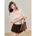 Crew Knitted Short-Sleeved Top
