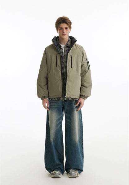 Reversible Thickened Down Puffer Jacket