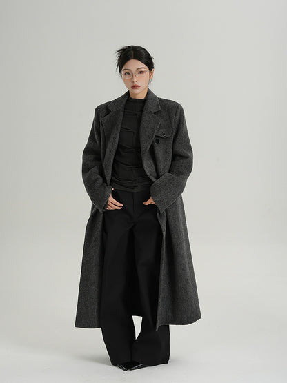Premium Cashmere Woolen Long Coat